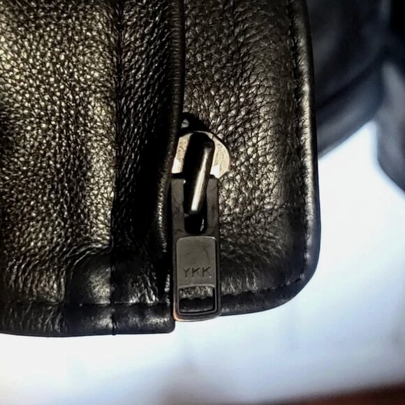 US Made Co Black Leather Jacket Padded Heavy Motorcycle Biker Mens 40 Medium - Picture 7 of 16